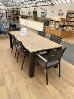Kettler Elba 6 Seater Dining Set with Table & 6 Chairs with Seat Cushions. (Ex-Display) RRP £1679.00. Size H75 x W220 x D100cm.
