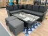 Glendale Toulouse 7 Piece Corner Set in Grey Rattan with Cushions. Height Adjustable Table/Coffee Table. RRP £2199.00. - 5