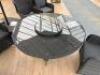 Boxed Glendale Vouvant Round Grey Rattan Table with Lazy Suzzanne. Size Dia 150cm. - 4