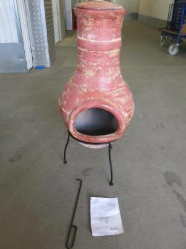 La Hacienda Large Copper Banded Chimenea (Boxed).