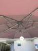 Kettler 3.3m Wind Up Parasol in Grey with LED Lights & Speaker (Ex-Display), RRP £769.00. - 8