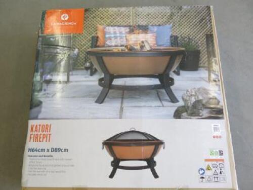 La Hacienda Katori Firepit (Boxed). Size H64 x Dia89cm.