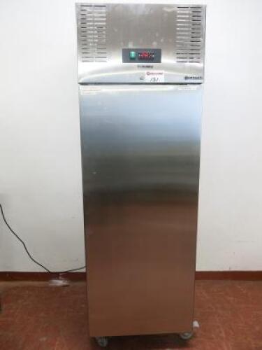 Eco Freeze Capital Upright Stainless Steel Single Door Freezer, Model Omega 600L, S/N 16077145565, Year 2016.