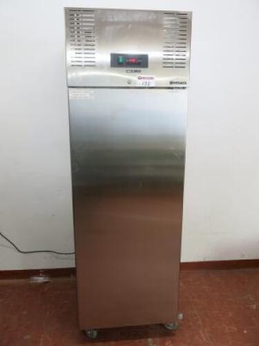 Eco Freeze Capital Upright Stainless Steel Single Door Freezer, Model Omega 600L, S/N 16077145568, Year 2016.