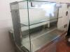 CED Fabrications Ltd, Kubus Non STD, Drop In Assisted Service Glass Display Cabinet. Model KCMDKA53HT, S/N 297065A, DOM 18/09/2017. 
With 1 x Shelf, LED Lighting, Glass Front & Side Sneeze Screen, Gantry Mounted Digital Temperature Display & Controls, 3 x - 4