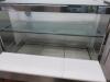 CED Fabrications Ltd, Kubus Non STD, Drop In Assisted Service Glass Display Cabinet. Model KCMDKA53HT, S/N 297065A, DOM 18/09/2017. 
With 1 x Shelf, LED Lighting, Glass Front & Side Sneeze Screen, Gantry Mounted Digital Temperature Display & Controls, 3 x - 8