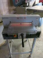 Ideal Electric Guillotine on Stand, Model 3915-95. Size H105 x W60 x D70cm.