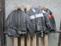 3 x Pallets Containing 74 x Assorted Sized ProSpo Motor Bike Jackets and Trousers to Include: 19 x Leather Jackets, 12 x Leather Trousers, 40 x Polyester Jackets in Assorted Colours & 3 x Pairs of Polyester Trousers.