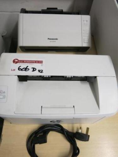 Panasonic KV-S1015C & HP LaserJet Pro M15A Printer.