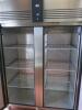 Foster Eco Pro G2 Stainless Steel 2 Door Upright Freezer on Castors with Shelves. Model EP1440H, S/N E5464654, 964L Capacity. Size (H) 207cm x (W) 144cm x (D) 82cm - 3