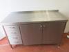 Magna Stainless Steel 2 Door Cabinet with 4 Draws & Prep Counter Top. Size (H) 90cm x (W) 150cm x (D) 60cm - 2