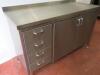 Magna Stainless Steel 2 Door Cabinet with 4 Draws & Prep Counter Top. Size (H) 90cm x (W) 150cm x (D) 60cm - 3