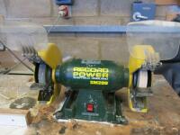 Record Power SM200 6" Bench Tool Grinder on Small Bench