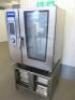 Lincat 10 Rack Self Cooking Centre, System Rational, Model OSC WE 101, 2016, S/N E11S17042587273. Size 170 x W85 x D80cm. Comes with S/S Stand & 6 x GN Containers. - 2