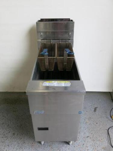 Pitco Gas Twin Basket Deep Fat Fryer, Model SG14.