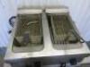 Lincat Electric Twin Basket Counter Top Deep Fat Fryer. Comes with 2 Baskets. Note: missing 1 x cover. - 2