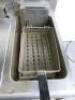 Electric Twin Tank Twin Basket Deep Fat Fryer on Stainless Steel Stand. Size H108 x W60 x D65cm. - 4