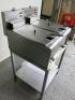 Electric Twin Tank Twin Basket Deep Fat Fryer on Stainless Steel Stand. Size H108 x W60 x D65cm. - 7