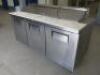 True TSSU-72-18 3 Door S/S Saladette Counter. Size H92 x W185 x D77cm. - 2