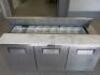 True TSSU-72-18 3 Door S/S Saladette Counter. Size H92 x W185 x D77cm. - 4