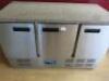 Polar 3 Door Refrigerated Prep Counter with Marble Top. Size H88 x W137 x D70cm. - 5