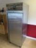 Unifrost Stainless Steel Upright Single Door Fridge, Model R700S. Size H200 x W70 x D85cm. - 2
