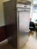 Unifrost Stainless Steel Upright Single Door Fridge, Model R700S. Size H200 x W70 x D85cm. NOTE: dent to rear & door requires pin (As Viewed/Pictured). - 3