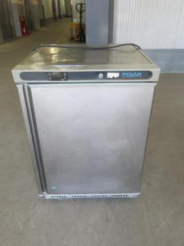 Polar CD081 Undercounter S/S Freezer, S/N 6001520. Size H85 x W60 x D60cm.