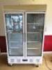 Polar Double Glass Door Upright Fridge, Model CD984, Size H205 x W120 x D70cm.