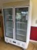 Polar Double Glass Door Upright Fridge, Model CD984, Size H205 x W120 x D70cm. - 2