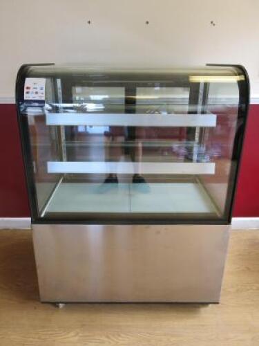 Polar Curved Glass Refrigerated Display, Model CG841. Size H121 x W90 x D68cm.