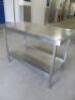 Stainless Steel Prep Table with Shelf Under, Size H80 x W120 x D65cm. - 2