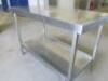 Stainless Steel Prep Table with Shelf Under, Size H80 x W120 x D65cm. - 3