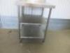 Stainless Steel Prep Table with 2 Shelf Under, Size H95 x W68 x D70cm. - 2