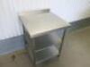 Stainless Steel Prep Table with 2 Shelf Under, Size H95 x W68 x D70cm. - 3