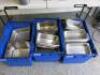 Approx 205 x Stainless Steel GN Containers &Lids to Include: 162 x Containers & 43 x Lids (Crate not Included). - 9