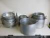 16 x Assorted Sized Stew Pots & Collanders to Include: 6 x Collanders & 10 x Stewpots & 5 Lids.