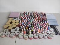 Large Quantity of Nail Varnish, Chisel Nail Art, Hollywood Glitter & Files to Include: Approx 200 x Assorted Brands & Colours of Nail Varnish, 19 x Chisel Nail Art, 11 x Hollywood Glitters & 4 Packs of Nail Files.