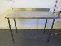 Stainless Steel Prep Table, Size H90 x W120 x D60cm.