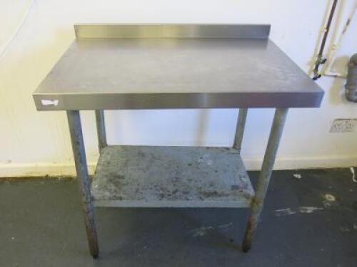 Stainless Steel Prep Table with Shelf Under, Size H95 x W90 x D60cm.