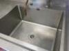 Vogue Stainless Steel Single Bowl Sink with Shelf Under, Size H95 x W120 x D60cm. - 5