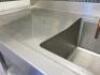 Vogue Stainless Steel Single Bowl Sink with Shelf Under, Size H95 x W120 x D60cm. - 6