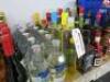 138 x Bottles of Assorted Wines, Spirits, Liquers & Juices to Include: 2 x Champagne, 7 x Proscecco, 17 x Rose Proscecco, 6 x Red Wine, 29 x Spirits, 16 x Liquers, 32 x Juices, 10 x Lemon/Lime Juice & 19 x Tonic Water.NOTE: ALCOHOL LICENSE HOLDER REQUIRED - 4