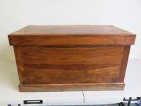 Wooden Chest with Lid & Metal Handles, Size H50 x W90 x D50cm