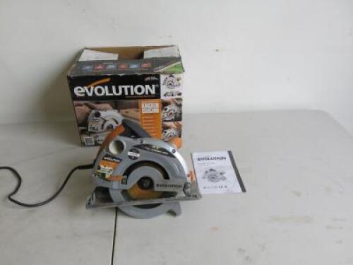 Evolution Rage B, 185mm TCT Multipurpose Circular Saw, 110v. Comes in Original Box with Instruction Manual.