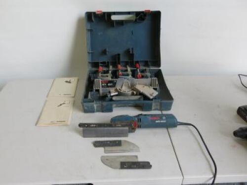 Bosch Fine Cut Saw, Model GFS350 & Bosch Cut Off Table, Model KT60. Comes with Carry Case.