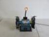 Clarke Metal Worker 8" Bench Grinder with Lamp, Model CBG8370LW.