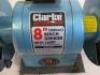 Clarke Metal Worker 8" Bench Grinder with Lamp, Model CBG8370LW. - 2