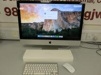 Apple 27" iMac, Running OS X Yosemite 10.10.5. Intel Core 2 Duo 3.06GHz, 4GB RAM, 1TB SATA, Graphics ATI Radeon HD 4670 256MB. Comes with Power Supply, Keyboard & Mouse.