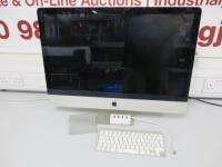 Apple 27" iMac, Model A1312 with Keyboard & Trackpad. NOTE: unable to power up and beeps when turned on, spares or repair.